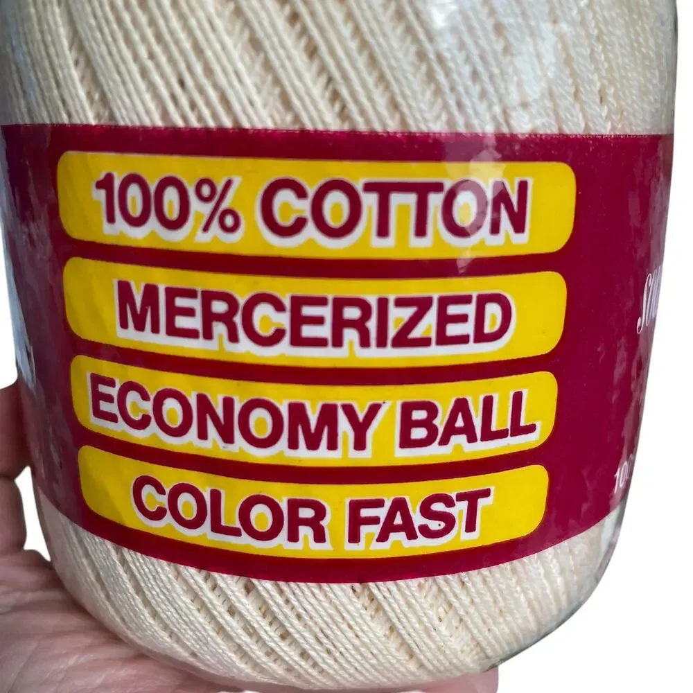 Vintage Crochet Thread Off White/ White Mercerized Cotton Lot of 4 READ DSCPT